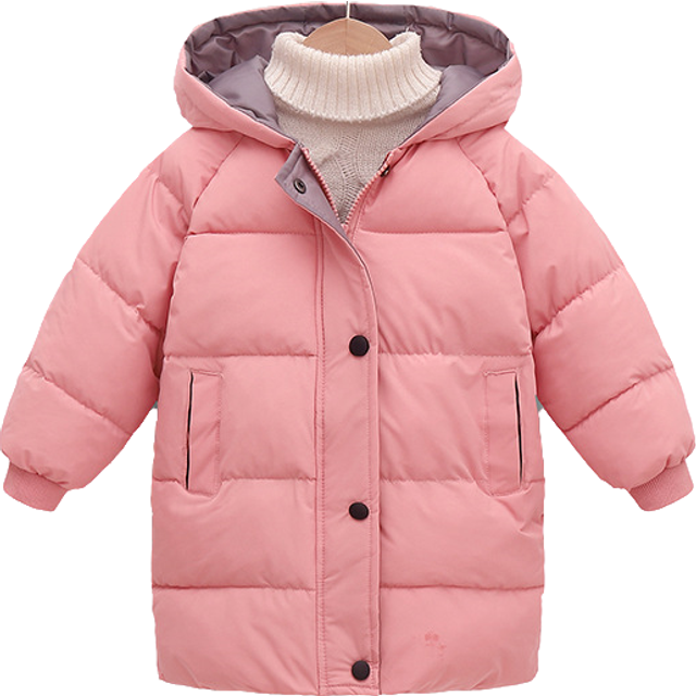 (Pink, 6-7Years) Kids Boys Girls' Coat Jacket Warm Winter Hooded UK
