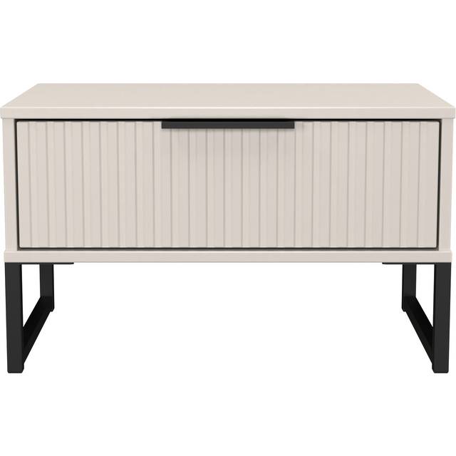 Fluted 1 Drawer Wide Side Table in Kashmir Matt - Ready Assembled - Lewis's Home | TJ Hughes
