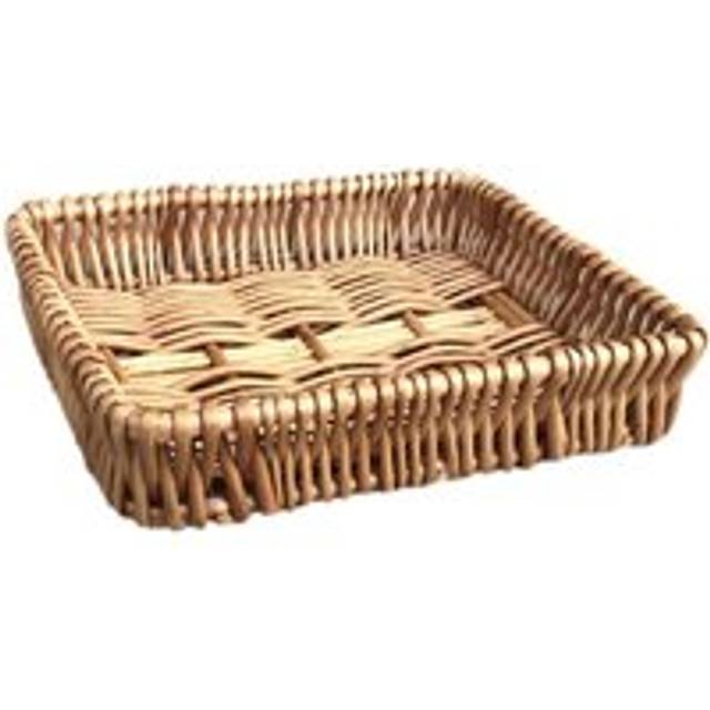 Set of 3 Shallow Wicker Trays - Small
