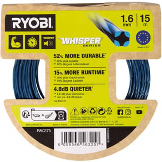 Ryobi RAC175 Trimmertråd 1,6 mm, 15 m