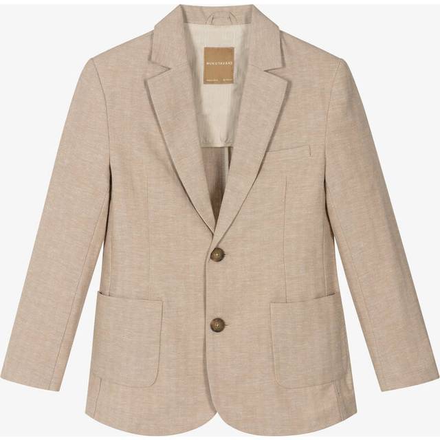 Mayoral Nukutavake Boys Beige Cotton & Linen Blazer - 8 year