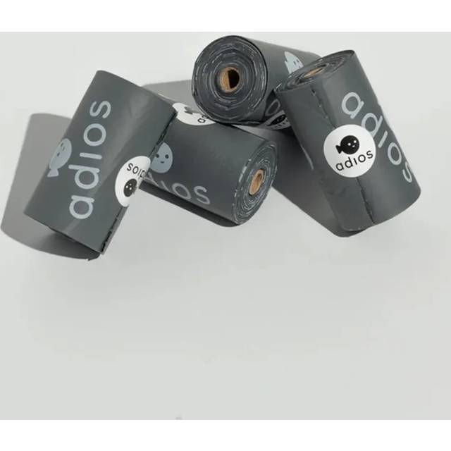 Adios Compostable Dog Poo Bags Without Handles - Grey