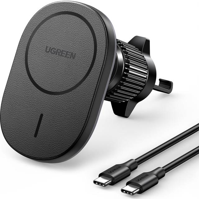 Wireless Car Charger Stand Compatible with MagSafe Car Charger, 15W Phone Holder Fast Charge Auto-Alignment Air Vent Compatible with iPhone 16/15/15