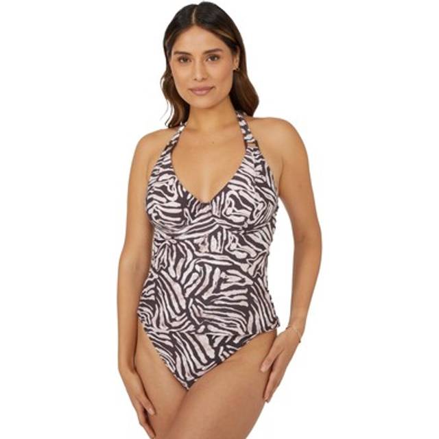 Gorgeous womens/ladies zebra print non-padded tankini top dh3704