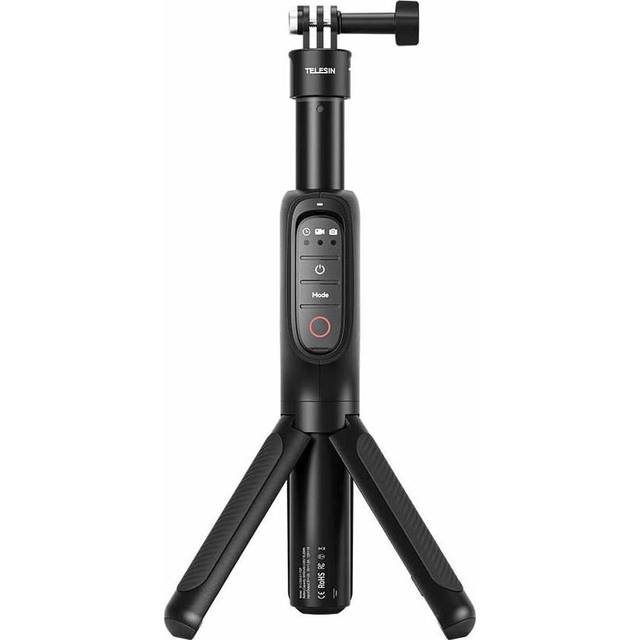 TELESIN 3-i-1 PowerBank Selfie Stick för GoPro Hero 9 / 10 / 11 / 12 / 13 / MAX - 5000 mAh - Svart