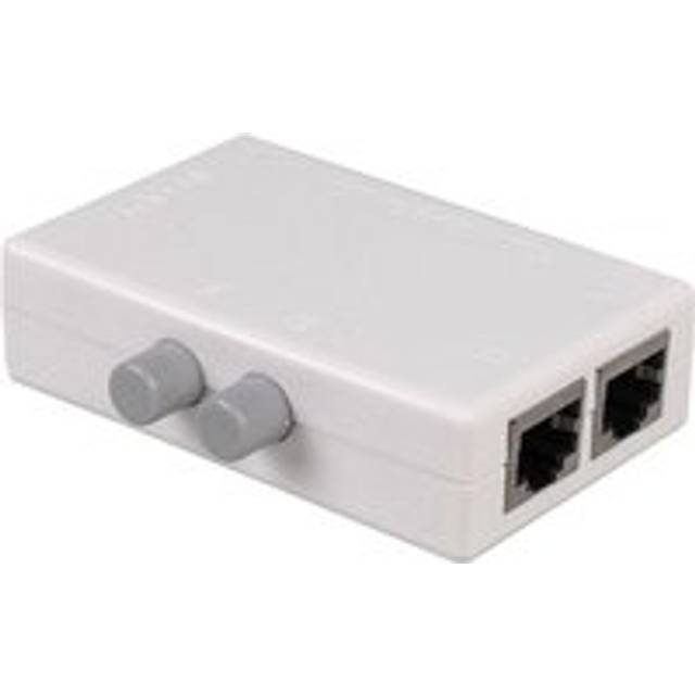 Tlily - RJ45 Splitter Selector Switch 2 Ports Network Freely Between Intranet & Extranet