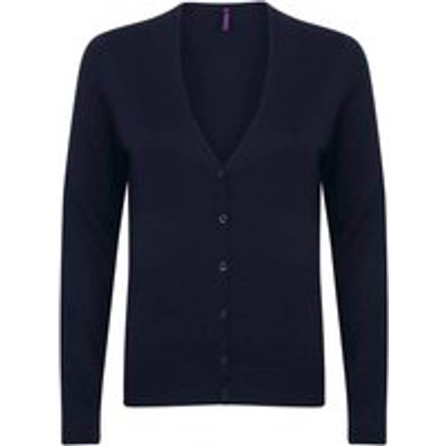 (3XL, Navy) Henbury Womens/Ladies V-Neck Button Up Cardigan