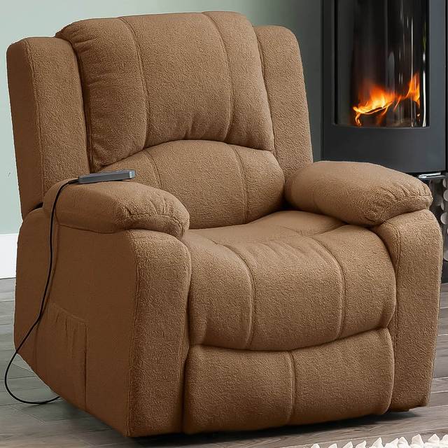 Artemis Home Ellington Electric Lift Assist Recliner with Massage and Heat - Brown, Brown