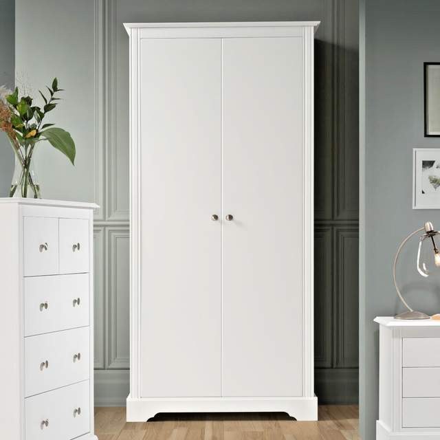 Stratford 2 door wardrobe white shabby chic