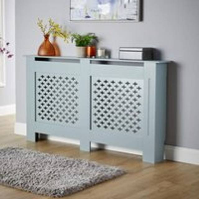Large Grey Radiator Cover MDF Wooden Home Decorative Modern Furniture Design