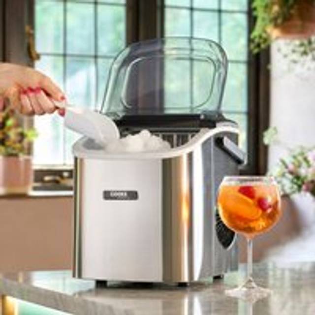 Cooks professional 1.3l automatic ice cube maker machine counter top silver