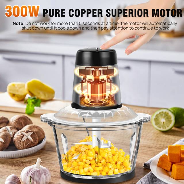 Mini Food Chopper Electric Processor Vegetable Chopper Glass Mixer Garlic Spices Grinder