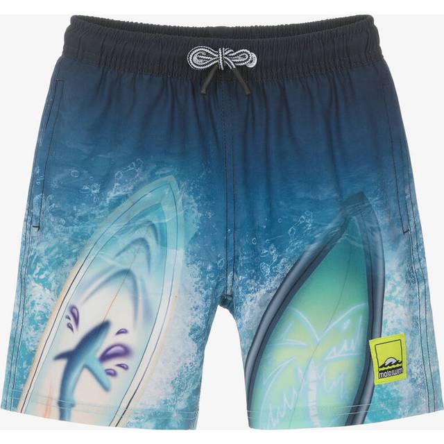 Molo Boys Blue Surf Board Swim Shorts (Upf50+) - 5-6 year
