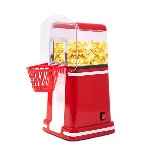 Mini Popcorn Machine Hot Air Popper Maker Automatic Butter Snack Appliance for Home Kitchen Movie Christmas (UK)