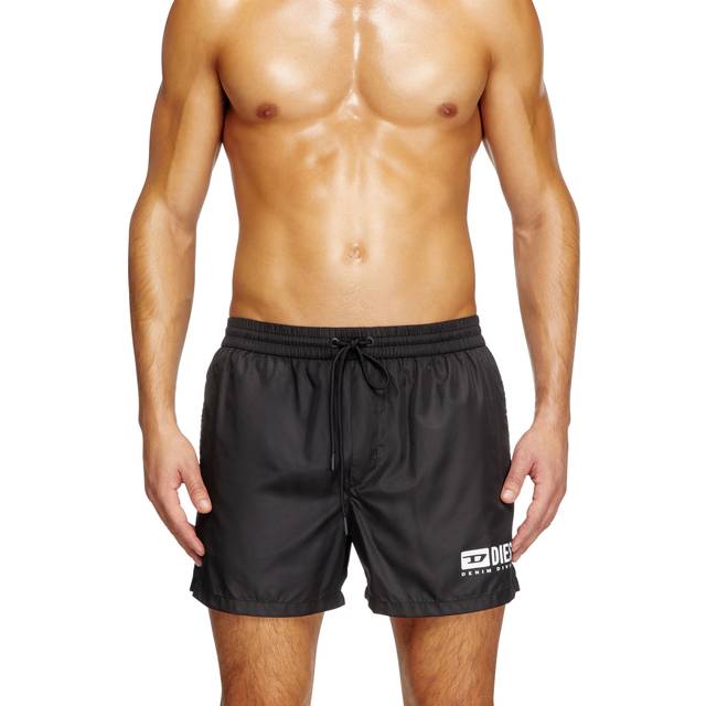 Diesel - Short de bain mi-long avec imprimé logo - Boxers de bain - Homme - Noir - XXL