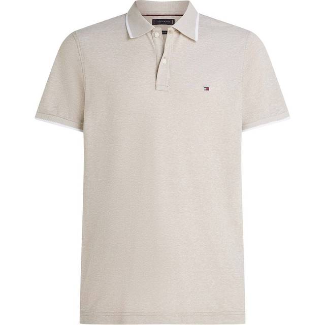 Polo en coton et lin - Marron - S