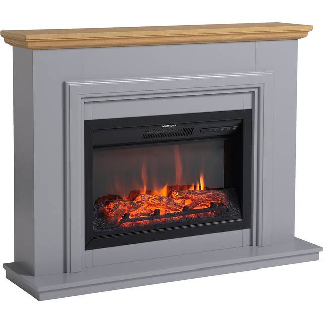 Focal Point Horsham Oak and Grey Electric Fire Suite