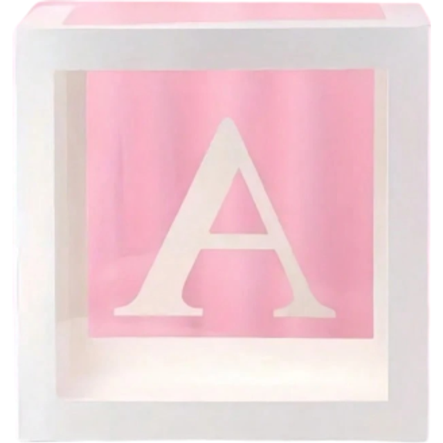 SHEIN 1PC Transparent Letter Ba.By Shower Box Birthday Wedding Custom Name Balloon Box 1st Birthday Party Decorations Honey/Sweetheart/Darling Ki/Ds Ba/Bysh