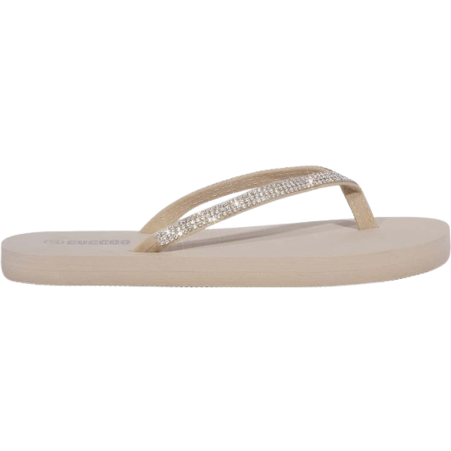 Kvinna Skor Lätt Bekväm Rhinestone Dekor Plast Beige Flip-flops för sommarlov Skor Sommarrea Back To School Skor College Student Skor Halloween Nyår S - Aprikos (EUR36,EUR37,EUR38,EUR39,EUR40,EUR41,EUR42,EUR43)