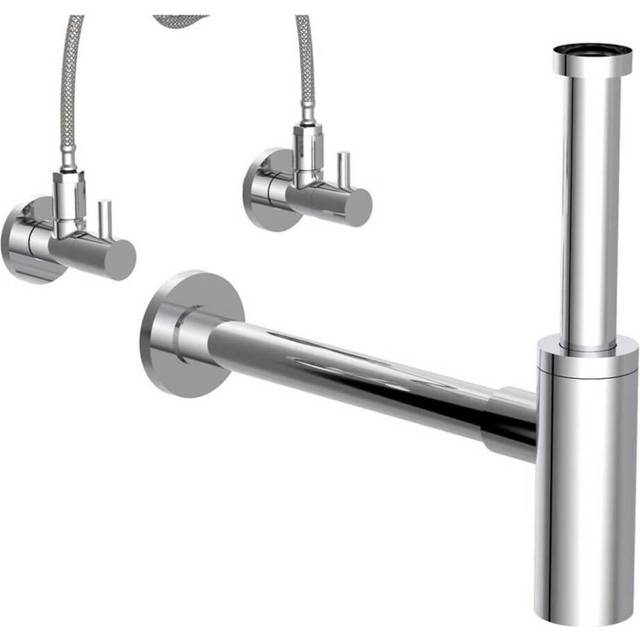 SCHÃTTE Designer Basin Bottle Siphon Kitchen Sink Strainer Sink Drainer Chrome