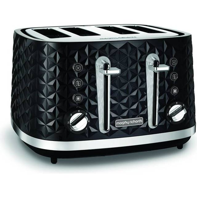 Morphy Richards Vector 4 Slice Toaster 248131 Black Four Slice Toaster Black Toaster