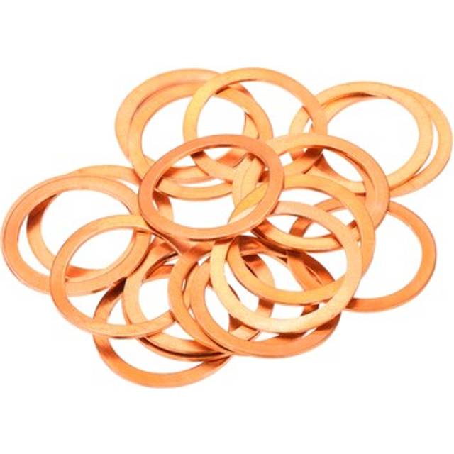 22 pcs flat copper washers 22x28x1mm copper flat sealing ring washers