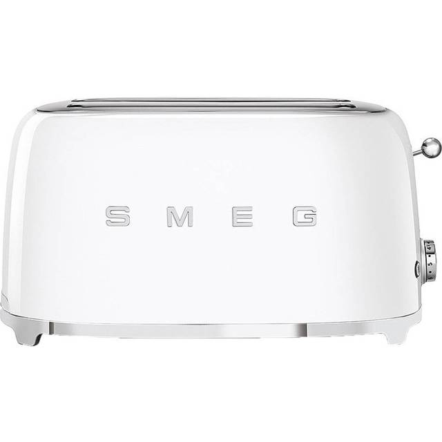 SMEG TSF02WHUK 4-Slice Toaster - White, Silver/Grey