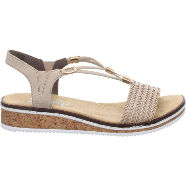 Rieker damsandaler V3662, Beige, 41 EU