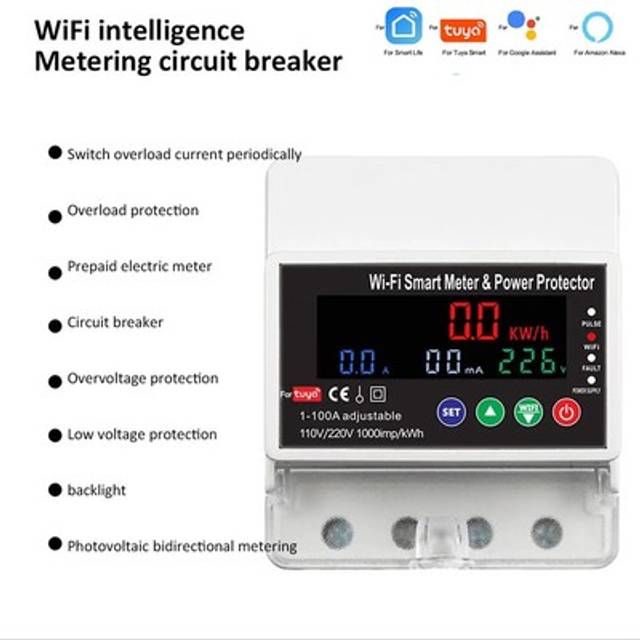 For tuya wifi smart circuit breaker with customizable safety features 100a