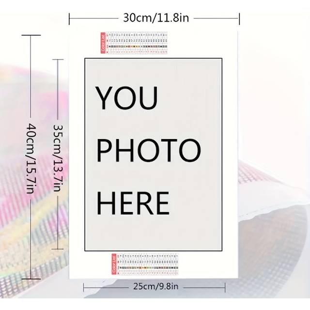 TEMU Custom Diamond Painting Kit, Personalized 5d Diy Diamond Painting, Round Diamonds, Acrylic , Unique Custom Photo Gift, Home Decoration
