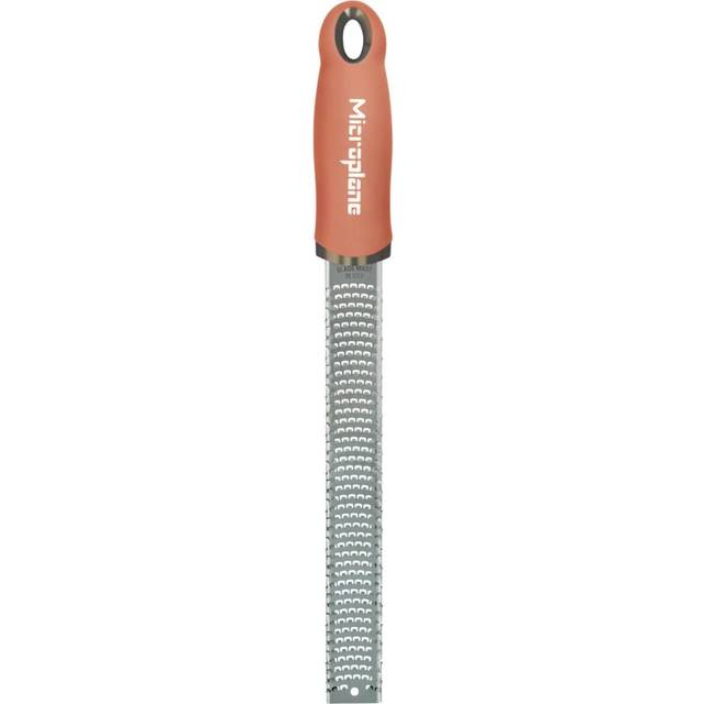 Zester Grater in Cinnamon Orange for Citrus Fruits, Hard Cheese, Ginger, Chocolate and Nutmeg with Fine Stainless Steel