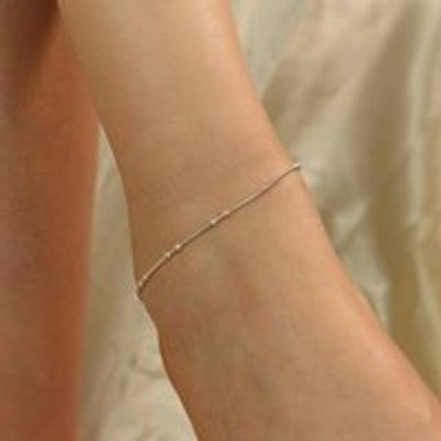 The Colourful Aura 925 Silver This Slim Thread Thin Minimalist Payal Anklet - One Size