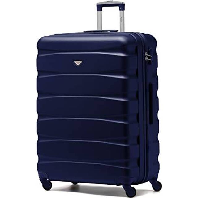 25" Medium Suitcase Check-in Hold Luggage Hard Shell 4 Wheels TSA Lock - Navy - Large