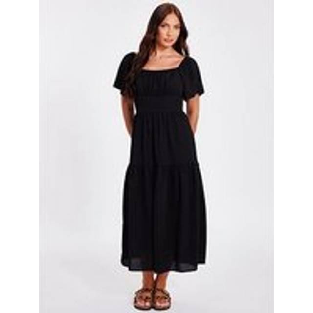 QUIZ Black Short Sleeve Midaxi Dress - 14