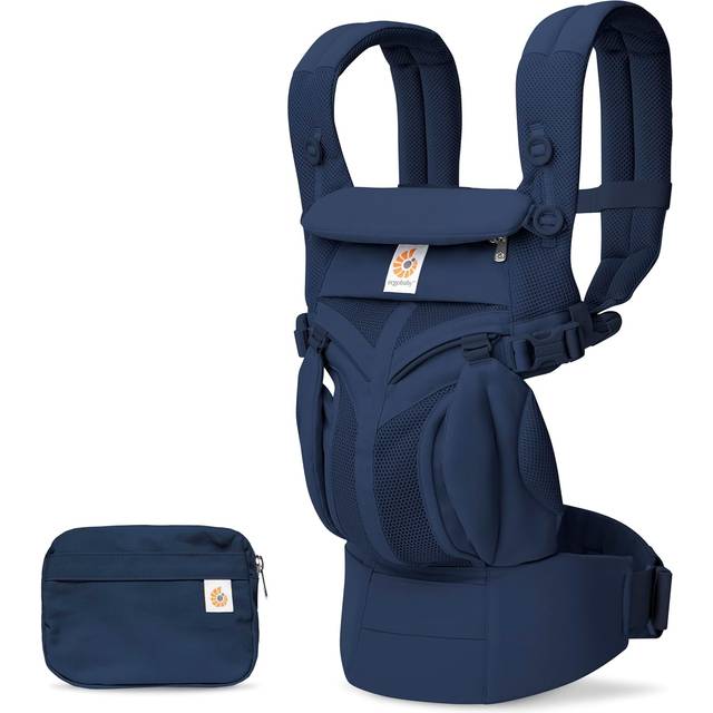 Ergobaby Bärsele, 4-Position Omni 360 Cool Air Mesh för nyfödd till småbarn (0-4 år), Ergonomisk barnbärare och ryggsäck, Midnattsblå