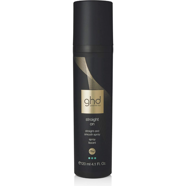 ghd straight on glättande spray – lätt, osynlig – slätt & följsamt, långvarigt finish – frisskontroll, värmeskydd – för alla hårtyper – 120 ml