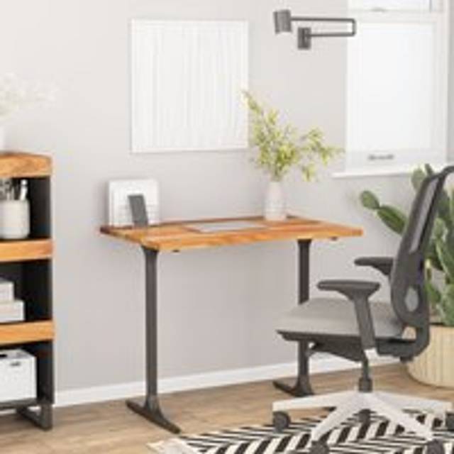 Desk Top 80x60x2.5 cm Rectangular Solid Wood Acacia - Brown - One Size