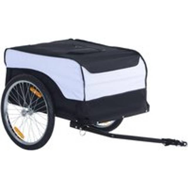 HOMCOM Folding Storage Bicycle Trailer Cargo w/ Cover