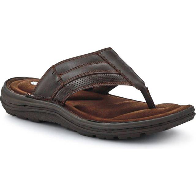 Leather Toe Post Sandals - AATRA41007 / 326 942 - Brown