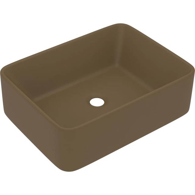 Luxury Wash Basin Matt Cream 41x30x12 cm Ceramic Vidaxl