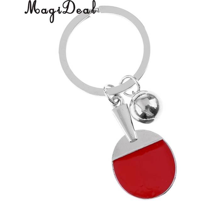 Magideal robust legering bordtennis stil nyckelring mini paddel boll nyckelring väska dekor souvenir