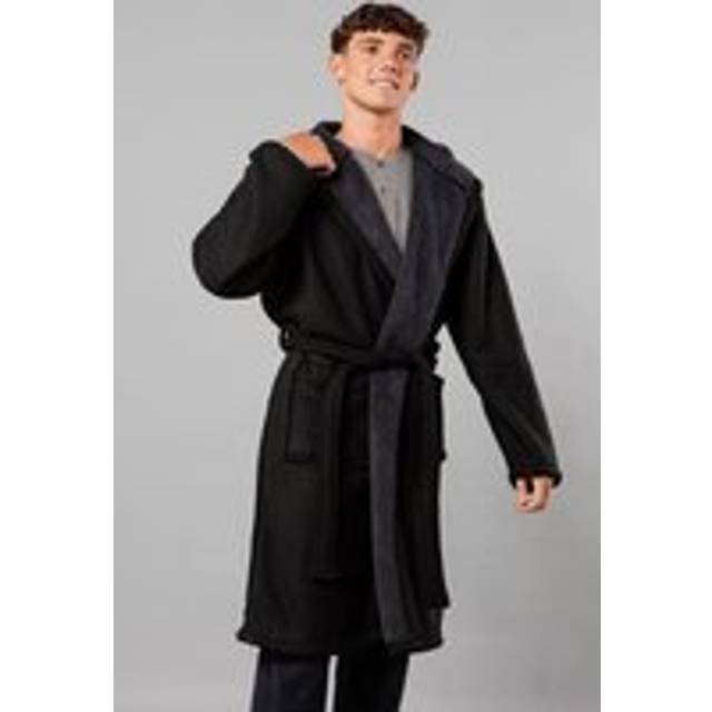 Waffle Dressing Gown - Black - L