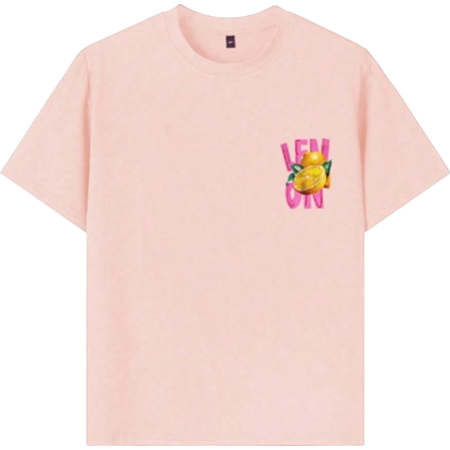SHEIN 1pc Girls Casual Lemon Slogan Print Pullover Short Sleeve T-Shirt, Comfortable & Fashionable Summer Top For Young Students