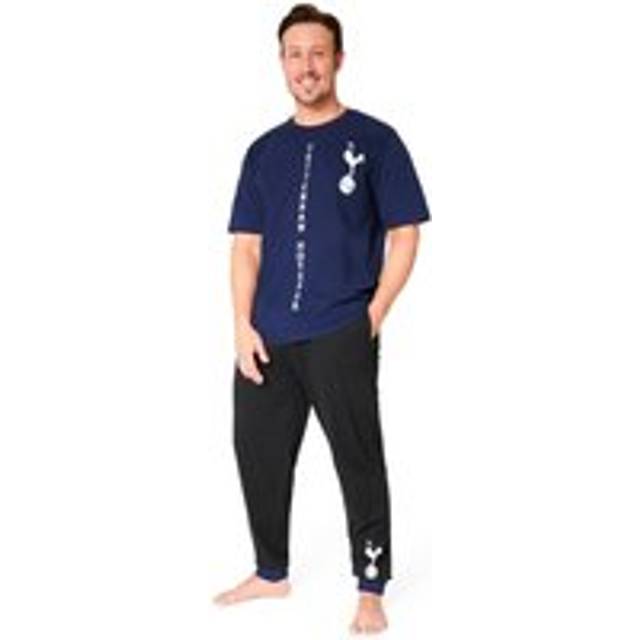 Tottenham hotspur mens football fan pyjama set t-shirt and bottoms casual