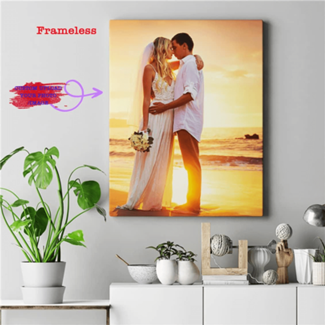SHEIN 1Pc Custom Canvas With Your Photos, Customized Canvas Pictures For Wall, Personalized Canvas Art, Canvas Wall Art, Custom Picture Print, Photo Canvas