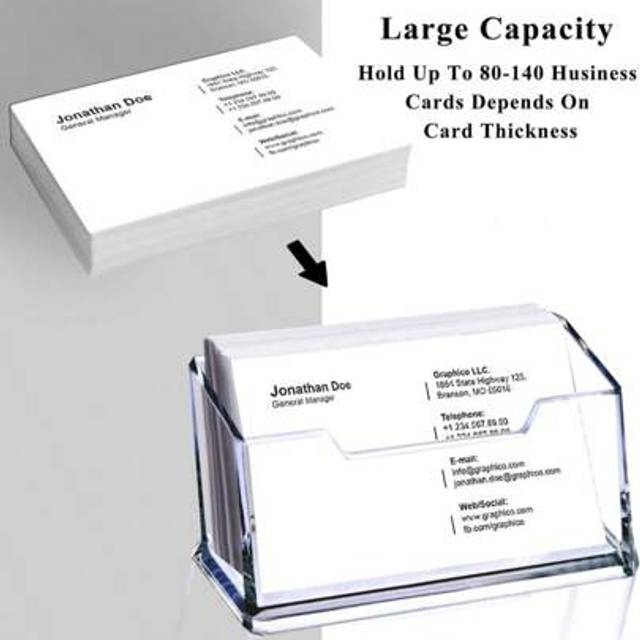 SHEIN 4pcs Acrylic Business Card Holder Desk Organizer, Transparent Card Display Stand, Plastic Desktop Card Clip For Office Supplies, Suitable For Name Car
