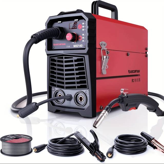 TEMU Arccaptain Mig Mag Protective Gas Welding Machine Igbt 140a Ac230v, Combination Welding Machine With Cored Wire (fcaw) / Mma E-hand/lift Tig With Wire Feed, With 1kg Cored Wire 0.8mm