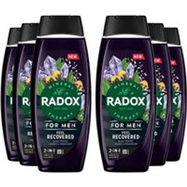 6x radox mineral therapy feel recovered 2in1 shower gel & shampoo for men, 450ml
