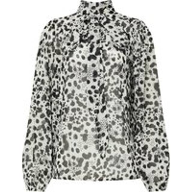 Lts Tall White Spot Print Tie Neck Blouse 14 Lts | Tall Women's Shirts & Blouses