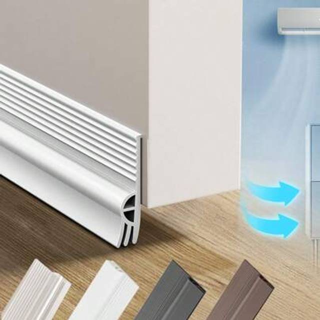 SHEIN 1m TPE Anti-Dust & Noise Reduction Door Bottom Seal, Triple Seal Design, Non-Slip Grooves, Windproof & Soundproof Door Draft Stopper
